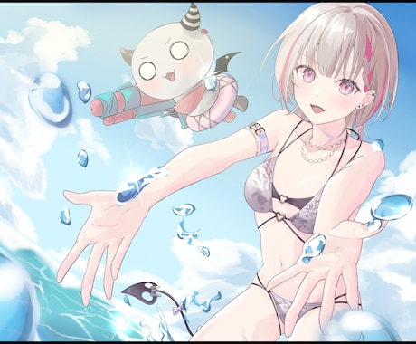 1枚絵描きます オリジナルキャラ、Vtuberなど幅広くお受けします！ イメージ1