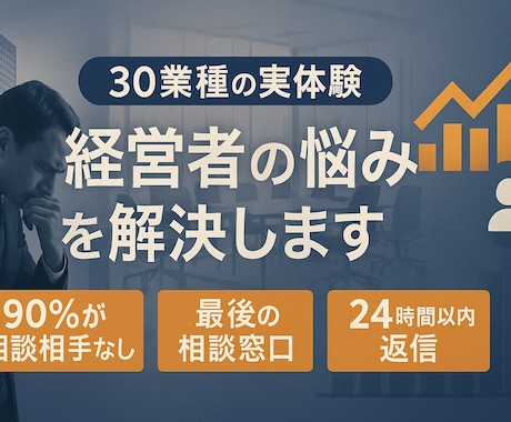 30業種の実体験！経営者の悩みを解決します その悩み、あなたと共に解決します イメージ1