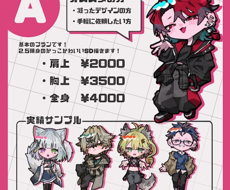 唯一無二なSD立ち絵イラストお描きします 絶対に他と被らないグッズを作りたい方へ！ イメージ2