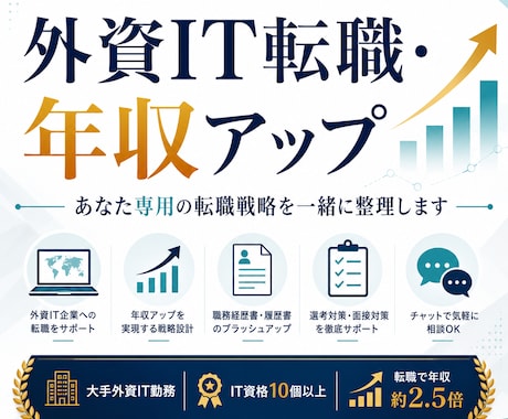 外資IT転職の戦略を整理します 異業種・IT業界からの年収アップを支援 イメージ1