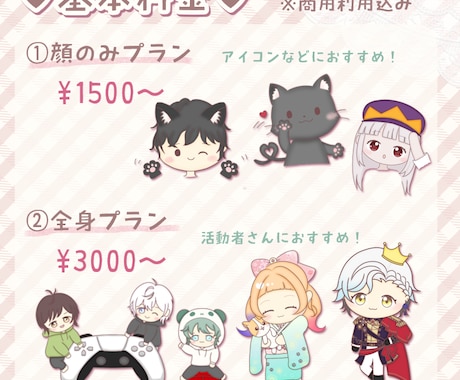 オリジナルのミニキャラをお描きします 商用利用OK！ゆるかわイラスト♪ イメージ2