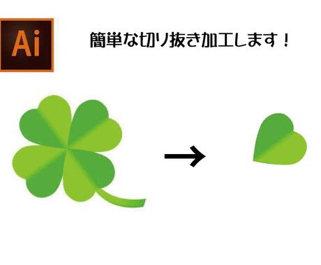 イラストレーターで、簡単な切り抜き加工します 複雑なデザインも料金プラスで出来ます イメージ1