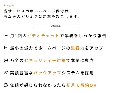 ホームページの保守・運用サポートを1ヶ月間行います 月1回のビデオチャット付きで安心！セキュリティー対策も◎ イメージ2