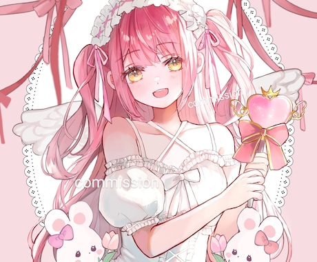 SNS用アイコン等制作します ✿.綺麗可愛い透明感あるイラストならお任せください イメージ1