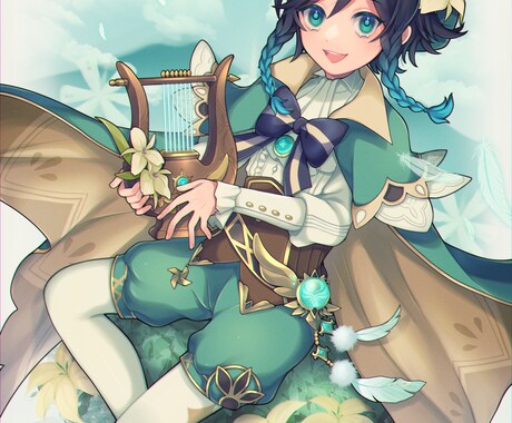 1枚絵、アイコン・ヘッダー等のイラスト制作します オリジナル・版権キャラ問わずお描きします！ イメージ1