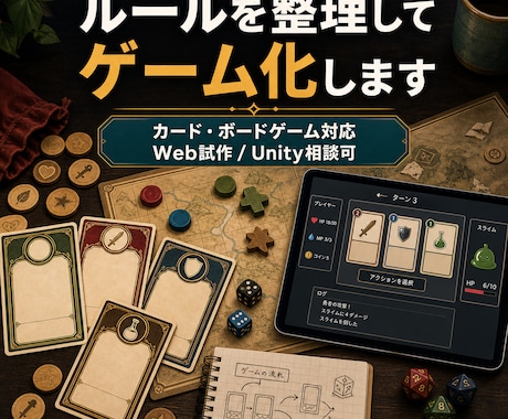 ゲーム案を遊べる試作にします ルール整理からWeb/Unity試作制作まで対応します イメージ2