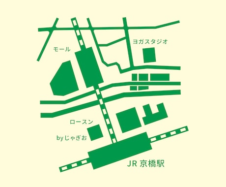 地図データ（名刺やwebサイトに！）作成します シンプルで分かりやすい。名刺デザインのアクセントにも！ イメージ2