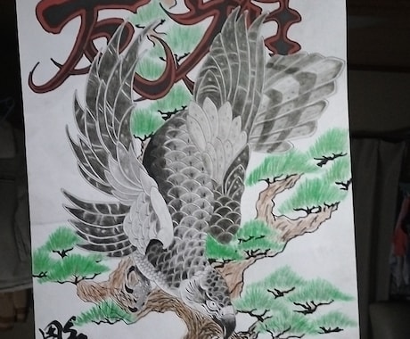 手描きポスターや各種下絵描きます 手描きで深い日本画などの繊細な絵など イメージ1