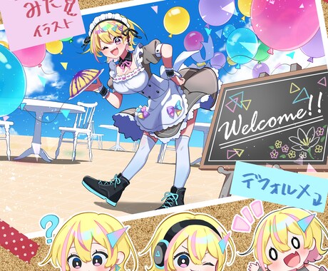 Vtuber様のイラストお描きします 魅力を引き出す表情豊かなキャラクターをお描きします！ イメージ2