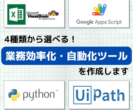 PC作業の効率化・自動化ツールを作成します 現役エンジニアがご要望に応じた方法で丁寧に開発します イメージ1
