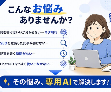 あなた専用のSEO記事作成AIを作成ます 検索される記事作りをAIでサポートします。 イメージ2