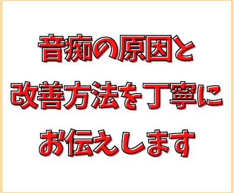 音痴で悩んでいる方へ　その原因をお伝えします 音痴を直すためは何が必要か知っていますか？ イメージ1