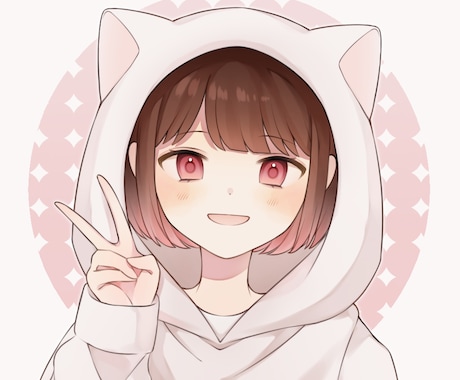 SNS用アイコンイラスト作成します かわいい女の子が得意です！ご相談からでも！ イメージ1