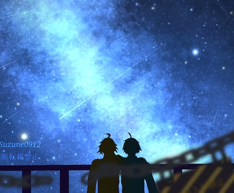 星空や月モチーフのイラスト描きます イメージ1