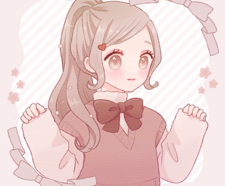 ふんわり可愛いアイコンを描きます 優しい雰囲気で制作します♪各種SNSなどにどうぞ イメージ1