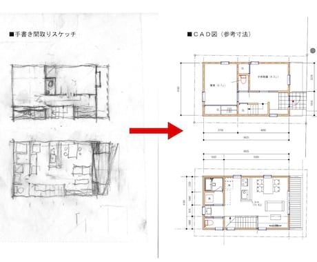 手書きスケッチ・図面をCADでリライトします ラフなスケッチも設計経験をベースにスムーズに図面化 イメージ2
