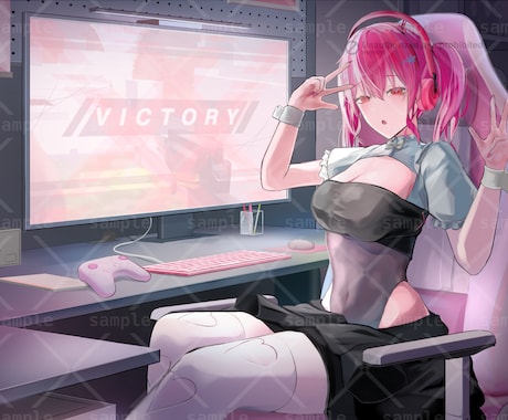 サムネ(MVなど)用イラスト描きます サムネ用、グッズ用、MV用などの一枚絵描きます。 イメージ2