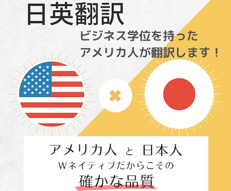 ビジネス学位を持ったアメリカ人と日本人で翻訳します ネイティブレベルはもちろん、一歩上のビジネスレベルの高品質！ イメージ1