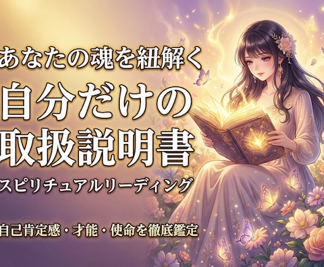 あなたの魂を紐解く自分だけの取扱説明書作成します 自己肯定感が低い、生きづらい…その原因と才能を徹底鑑 イメージ1