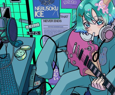 YouTubeサムネイル・配信用イラスト等承ります 商用可◎歌ってみた・MVイラスト等作成いたします！ イメージ1