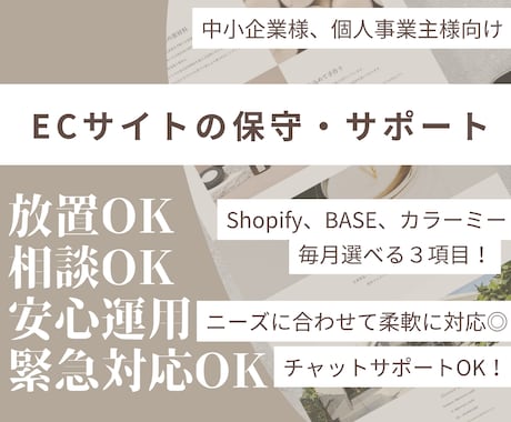 ネットショップの保守代行・運用サポートします ネットが苦手な社長の右腕に！更新・トラブル対応いたします イメージ1