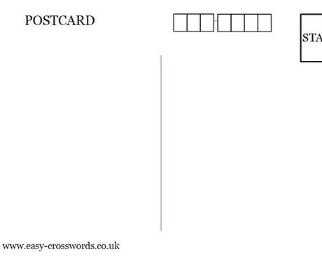 英語のクロスワードパズルのポストカードを送ります 英会話に興味のある方・英語関連のプレゼントをしたい方 イメージ2