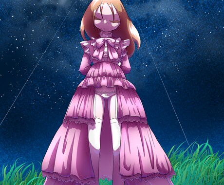 キラキラしたかわいいイラストを描きます キラキラしたかわいいイラストを描きます。簡単な背景が可能です イメージ2