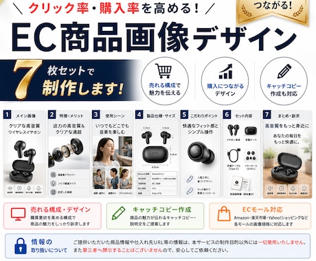 売れるEC商品画像7枚セット制作します イメージ1