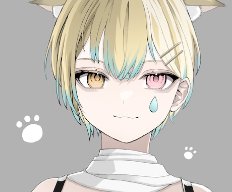 オリジナルキャラクターのイラスト制作を承ります 全身も顔面アップもお任せ下さい イメージ1