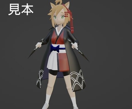 3Dキャラクターモデルを製作します Blenderを使用して3Dキャラクターモデルを作成します。 イメージ2