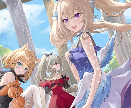 立ち絵、1枚絵等、高品質なイラスト承ります 商用利用◎VTuber、キービジュアル等 イメージ2