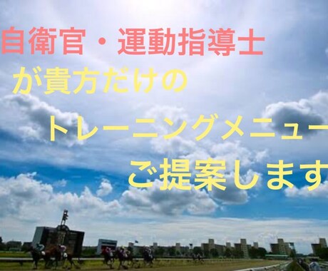 あなただけのトレーニングメニューをご提案します 元自衛官・運動指導士が貴方だけのトレーニングをご提案します！ イメージ1