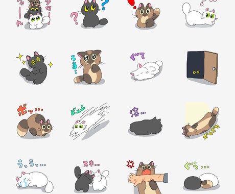 LINEスタンプ用のイラストを描きます ペットや家族をデフォルメ化して自分だけのスタンプに！ イメージ1
