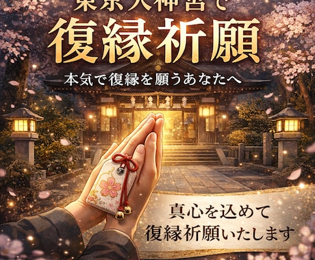 東京大神宮・復縁成就　音信不通・絶望を結び直します 恋の聖地で強力祈願　諦める前にあの人と繋がる奇跡のきっかけを イメージ1