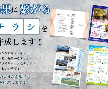 成果につながるチラシを制作します デザイナー歴10年！訴求力のあるチラシ・フライヤーを制作！ イメージ1