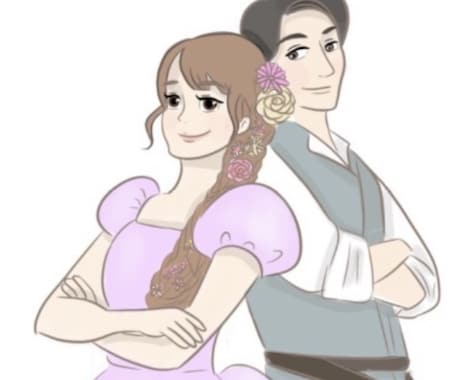 プリンセス風ウェルカムボード描きます ウェディング｜ウェルカムボード｜プリンセス風｜結婚式｜招待状 イメージ1