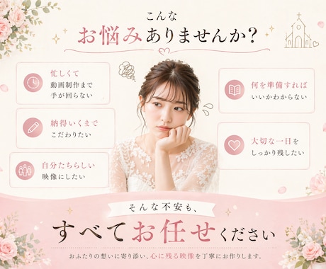 心に残るシンプルなプロフィールムービー作成します 修正無制限＆当日まで安心！初めてでも任せられる結婚式動画制作 イメージ2