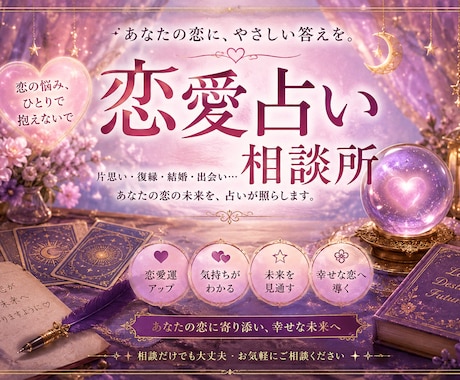 あなたの恋路を占います 恋愛を成就させるためのアドバイス！ イメージ2
