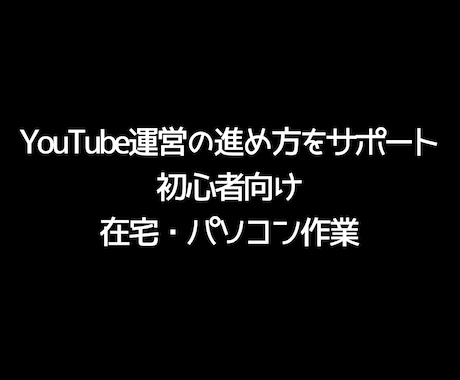 顔出し不要のYouTube運営をサポートします 在宅で無理なく続けられるYouTube運営 イメージ2