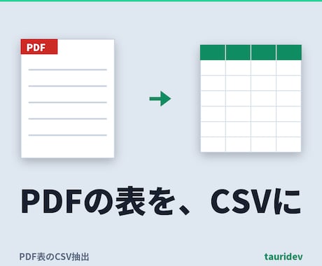 PDFの表をExcel・CSVに変換します 明細PDFを列ごと取り出しCSVに。合計で検算・総額表示 イメージ1