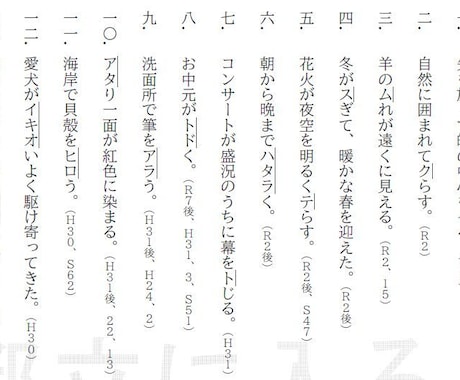 都立入試国語の漢字70年分を教えます ～都立高校入試では同じ漢字問題がたびたび出ます～ イメージ1