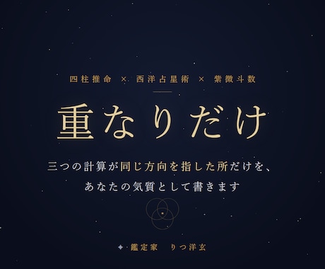 三占術が一致した点だけ、あなたの気質を書きます 四柱推命・西洋占星術・紫微斗数の重なりだけを1200字で イメージ1