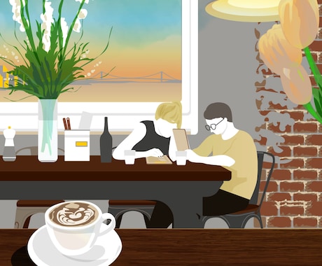 カフェ・飲食店向けのWeb用イラストを制作します 写真がなくても、店舗の世界観を伝えます イメージ1