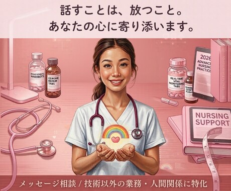 新人看護師の心の悩みを深掘りします 今ある悩みや不安を深掘りし、一緒に解決していきます イメージ1