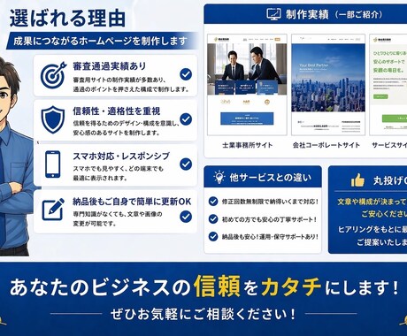本格的なHP作ります!!全て丸投げOK!代行します あなたの為だけの本格的HPを低価格で作成いたします！ イメージ2
