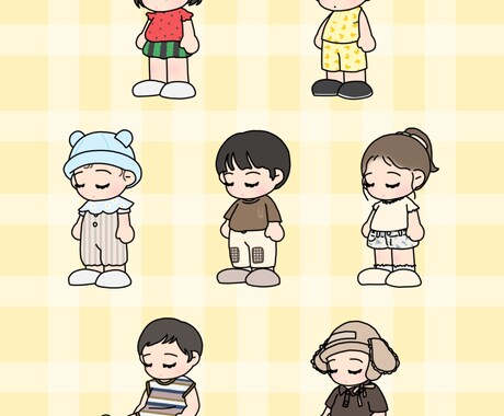 ポップなキッズ＆ベビーのイラストを描きます お子様のお気に入りのコーデやギフトなどにオススメです！ イメージ2