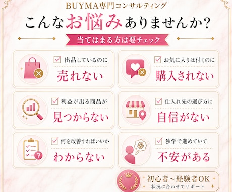 BUYMAの売れない原因を診断します 出品・仕入れ・リサーチを個別改善 イメージ2