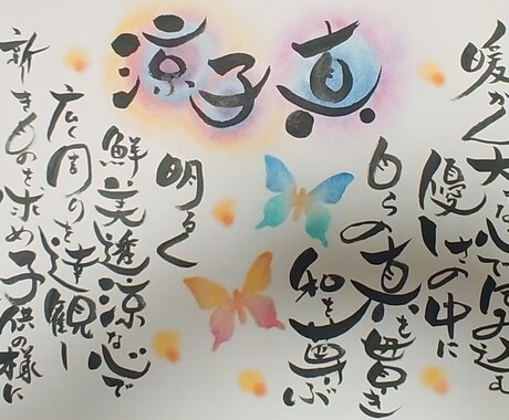 大切な方の名前を使ってメッセージを書きます レイキマスターの綾優桜が見るだけで氣が上がる作品を送ります。 イメージ1