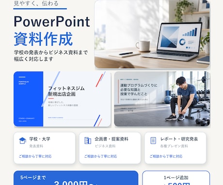 見やすく伝わるPowerPoint資料を作成します イメージ1