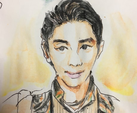 水彩色鉛筆でイラスト似顔絵描きます お題くだされば何でも今すぐ描きます イメージ2